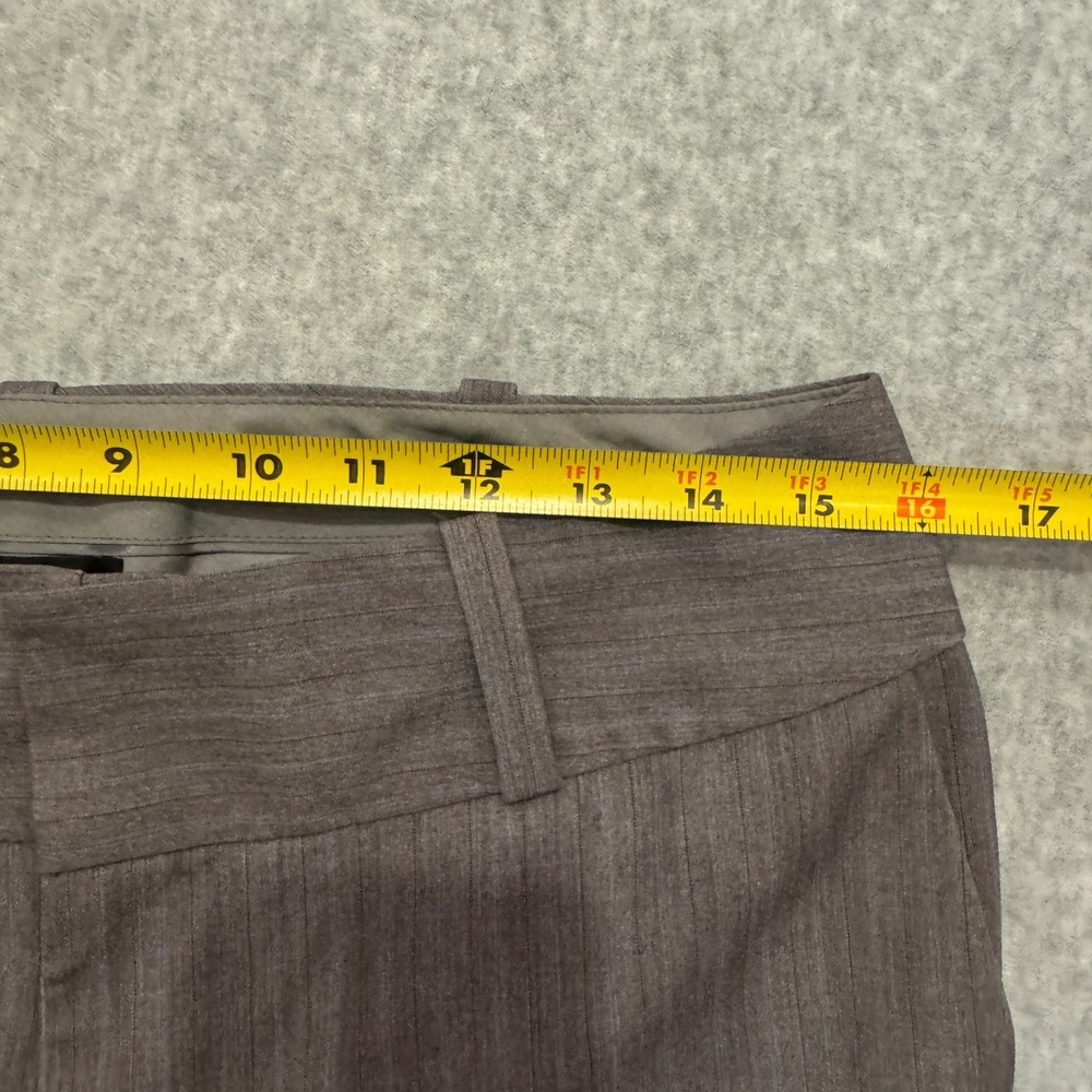 Y2K Mossimo Stretch Women‎ 6 Grey Pinstripe Low Rise Flare Leg Dress Pants - Picture 7 of 9